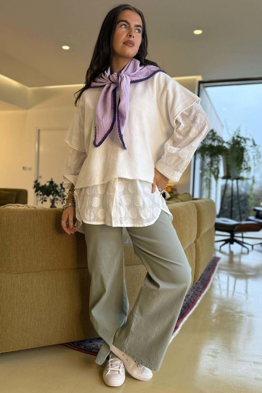 Pia Whipstitch Neckerchief Amethyst & Purple